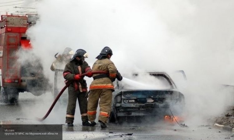 Рейсовый автобус сгорел дотла, когда перевозил пассажиров в Таганрог