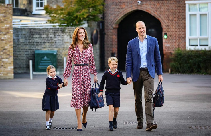 Кейт Миддлтон и принц Уильям отвели старших детей в школу