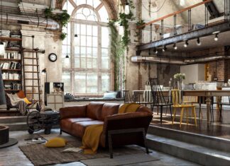 Интерьер в индустриальном стиле. Дом на заводе Интерьер в индустриальном стиле. Дом на заводе