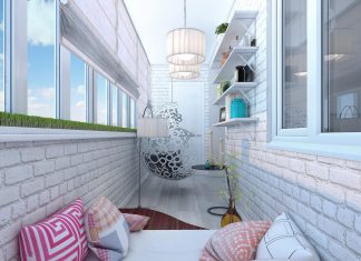 Маленький балкон лоджии в красивую зону